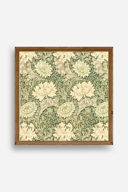 Çiçek Ahşap Çerçeveli Tablo 50 x 50