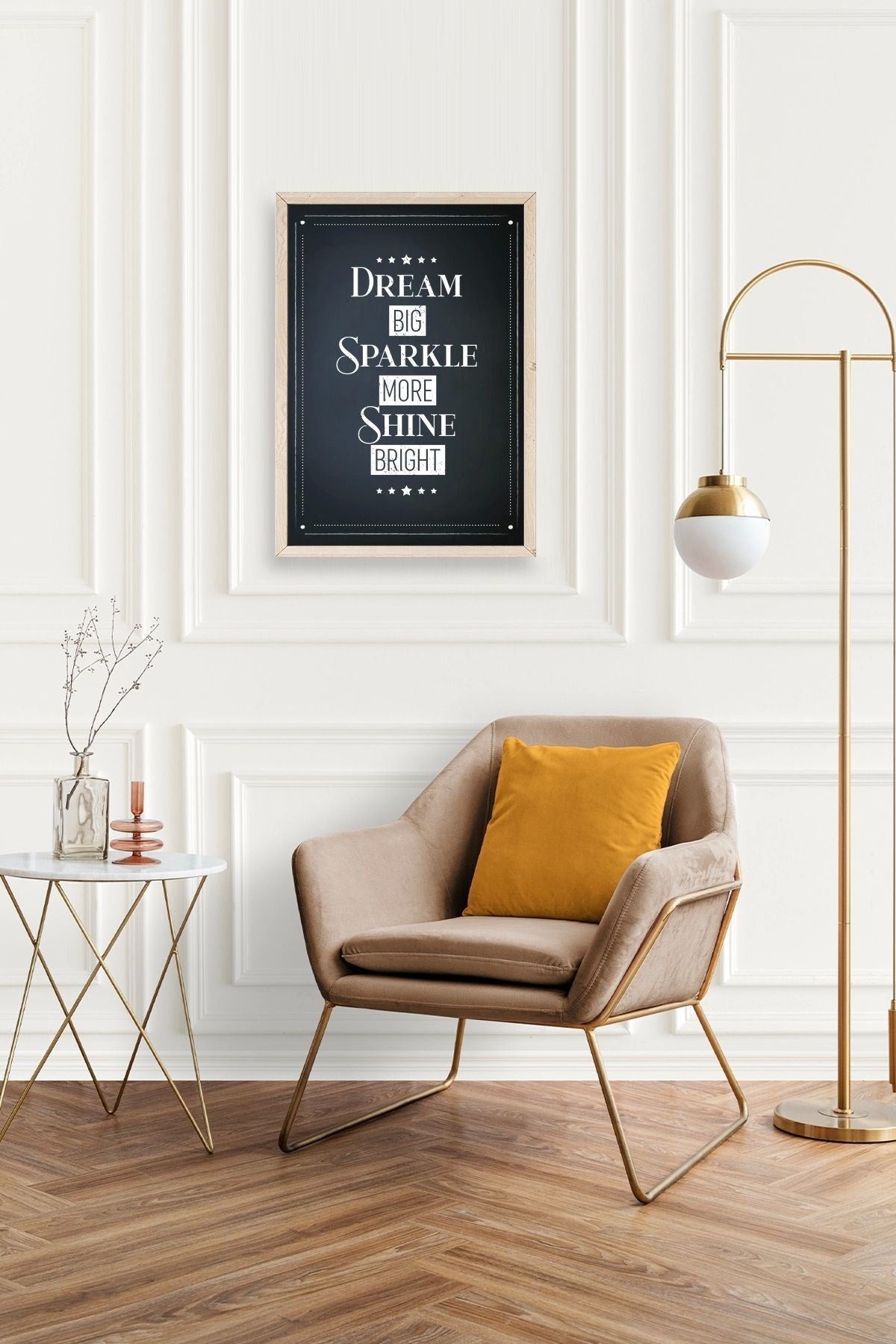 Motto Ahşap Çerçeveli Tablo 50 x 70