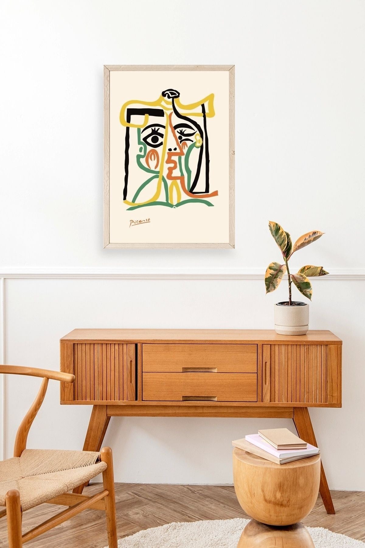 Tete de Femme Ahşap Çerçeveli Tablo 30 x 42