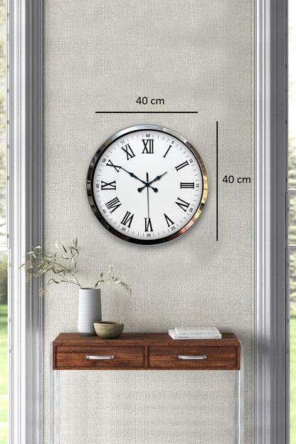 Zentime 40 Cm Krom Elegance Duvar Saati