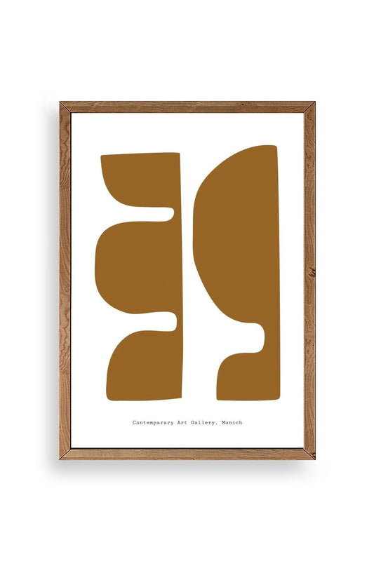 Soyut Ahşap Çerçeveli Tablo 23 x 30