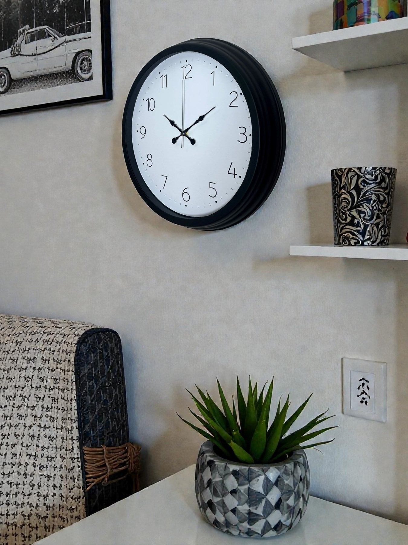 Zentime Pure Time Black 40 Cm Metal Duvar Saati