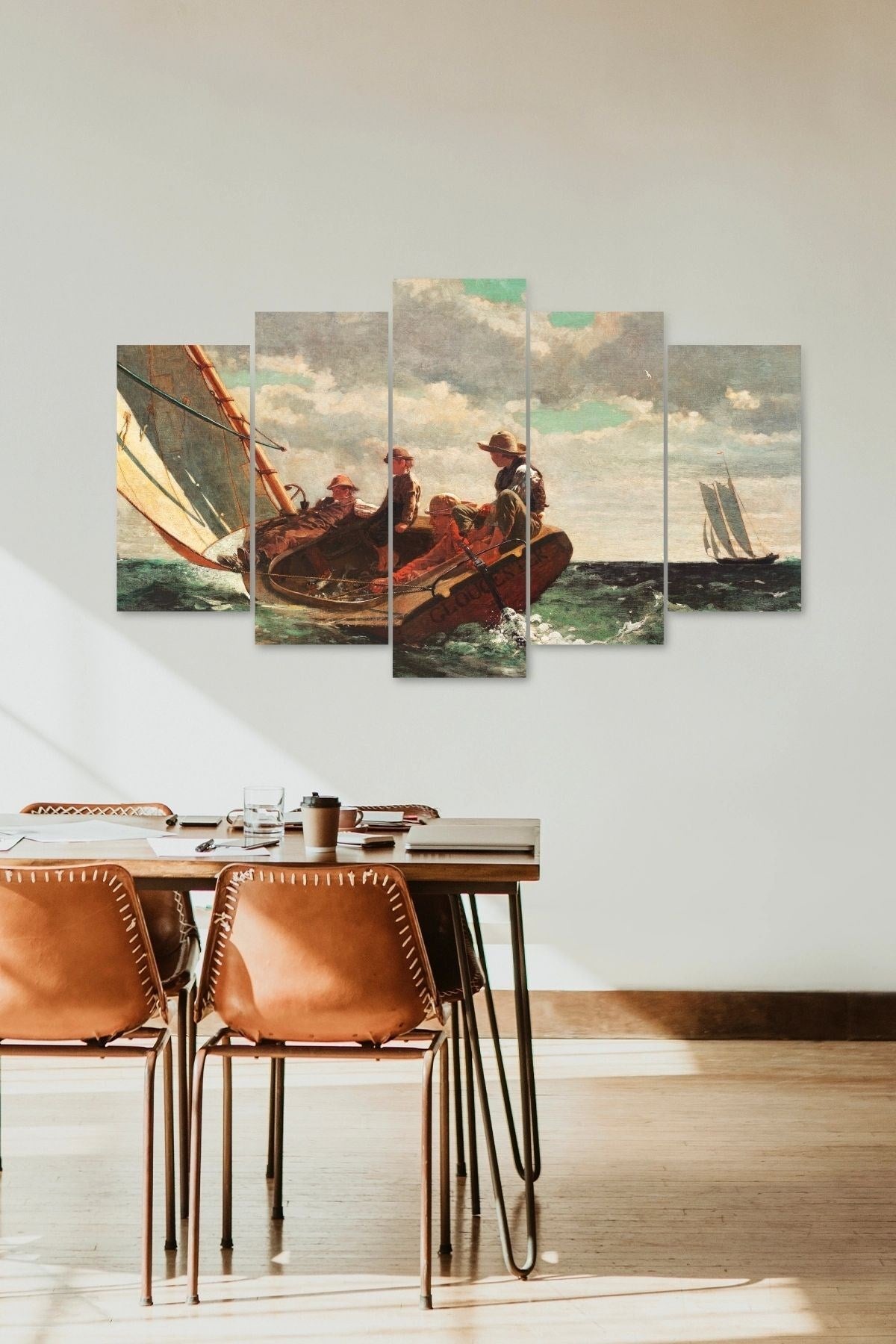 Deniz Manzarası 5 Parçalı Mdf Tablo 60 x 100