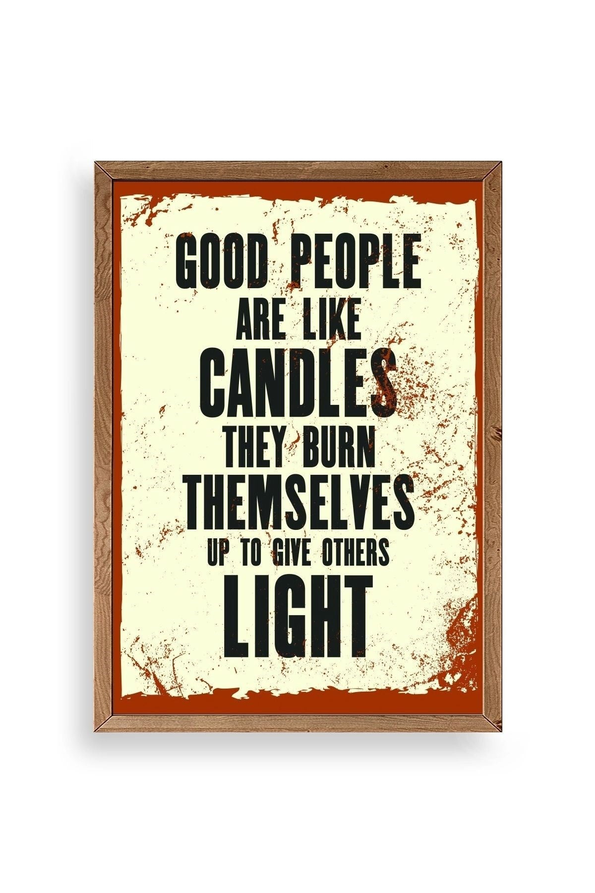 Motto Ahşap Çerçeveli Tablo 23 x 30