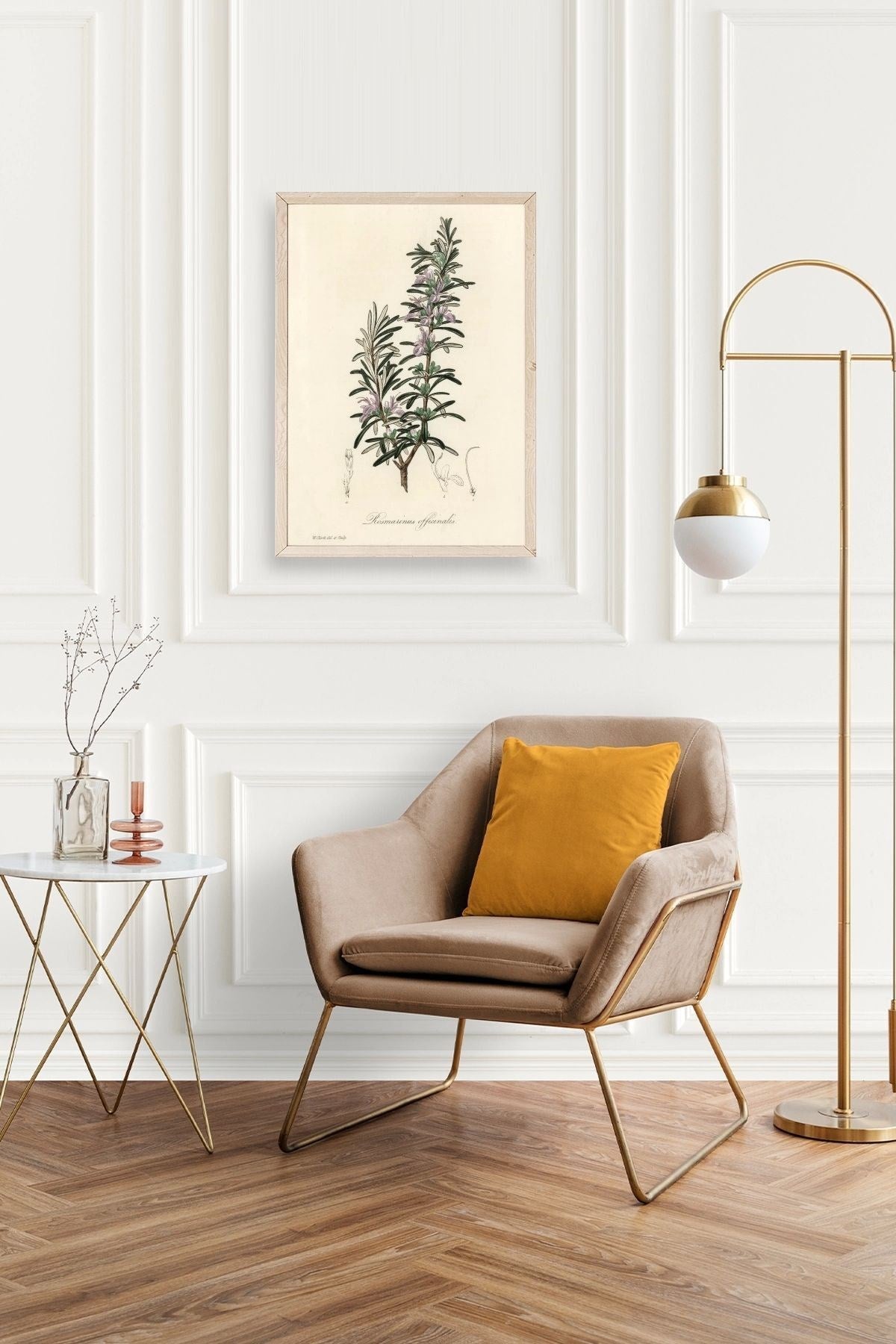 Yaprak Ahşap Çerçeveli Tablo 23 x 30