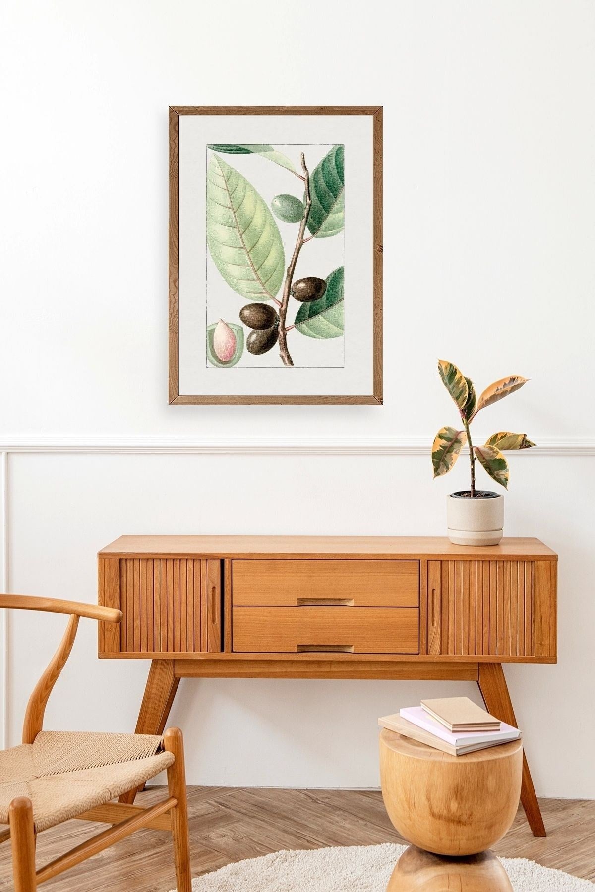 Zeytin Dalı Ahşap Çerçeveli Tablo 30 x 42