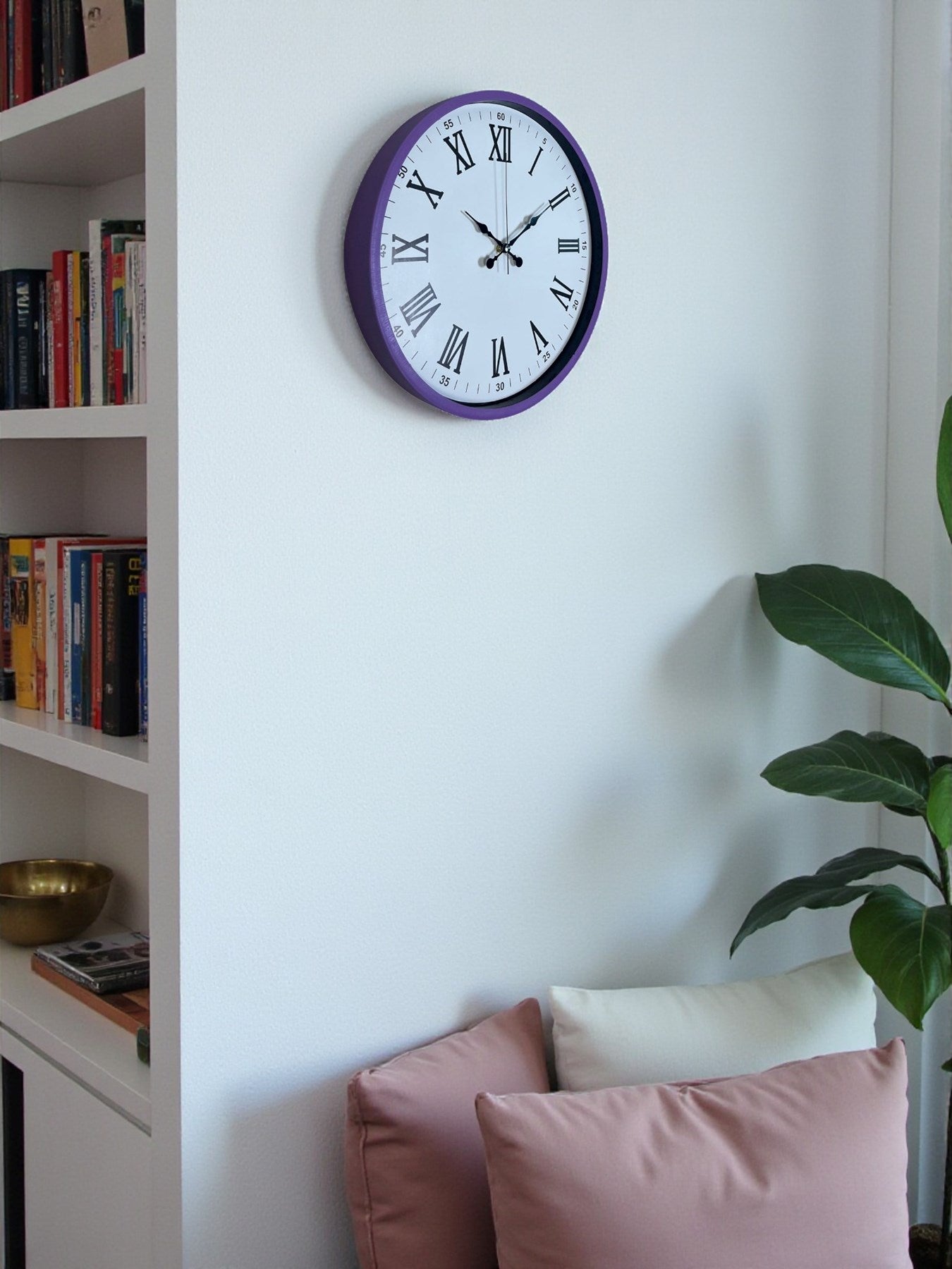 Zentime 36 Cm Mor Dekoratif Duvar Saati