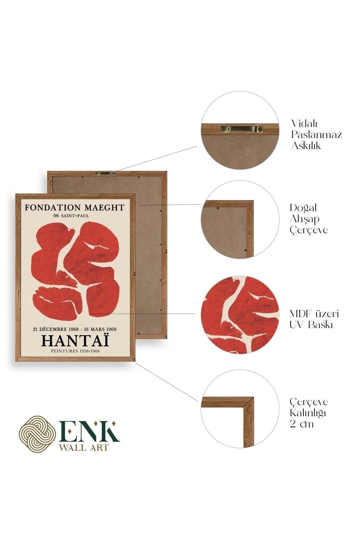 Hantai Ahşap Çerçeveli Tablo 17 x 23