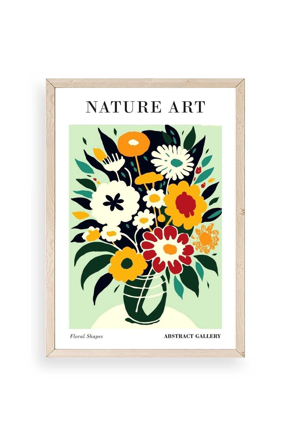 Çiçek Ahşap Çerçeveli Tablo 23 x 30