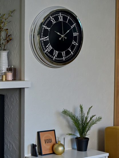 Zentime 40 Cm Krom Şık Duvar Saati