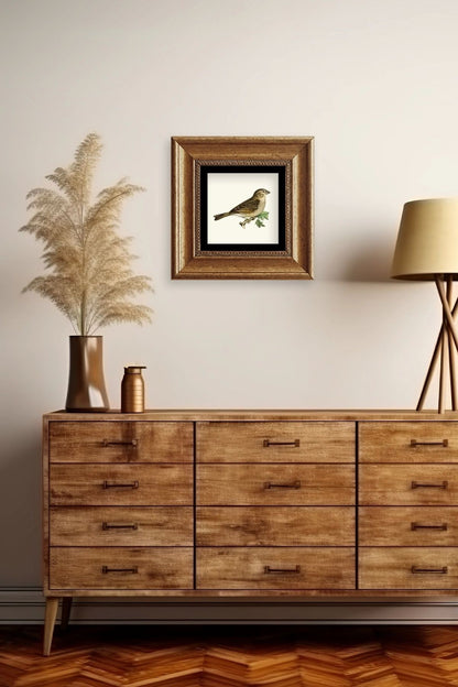 Serçe Çerçeveli Taş Tablo 20 cm