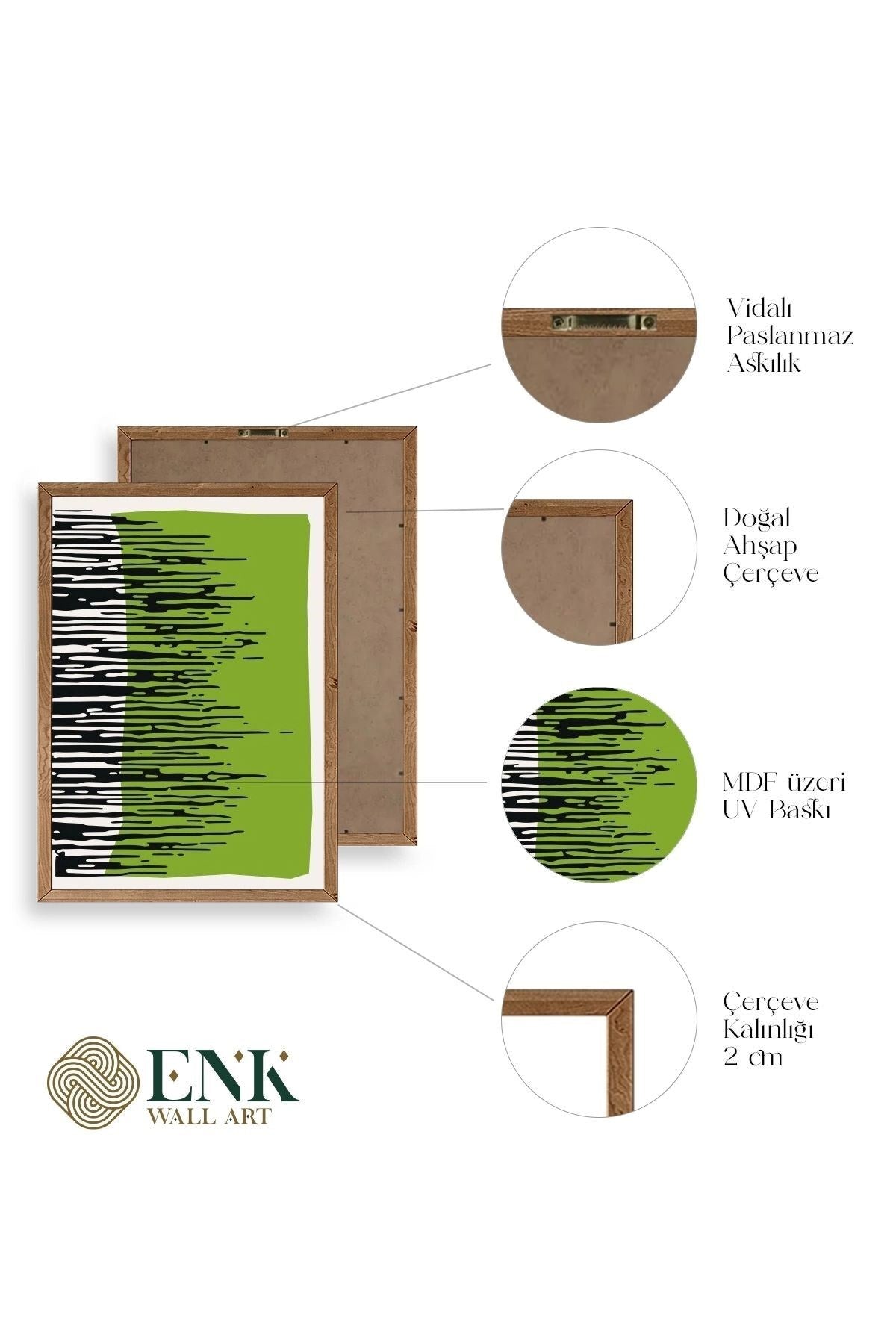 Modern Ahşap Çerçeveli Tablo 50 x 70