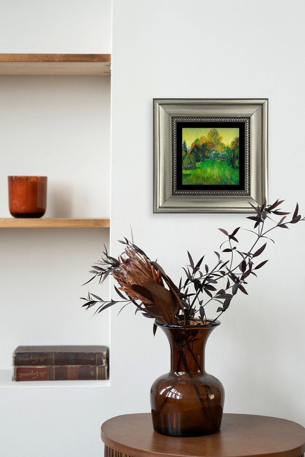 Van Gogh Çerçeveli Taş Tablo 20 cm