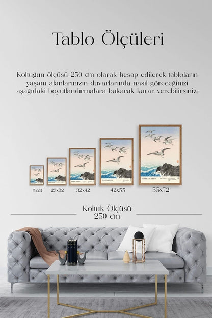 Ohara Koson Ahşap Çerçeveli Tablo 23 x 30