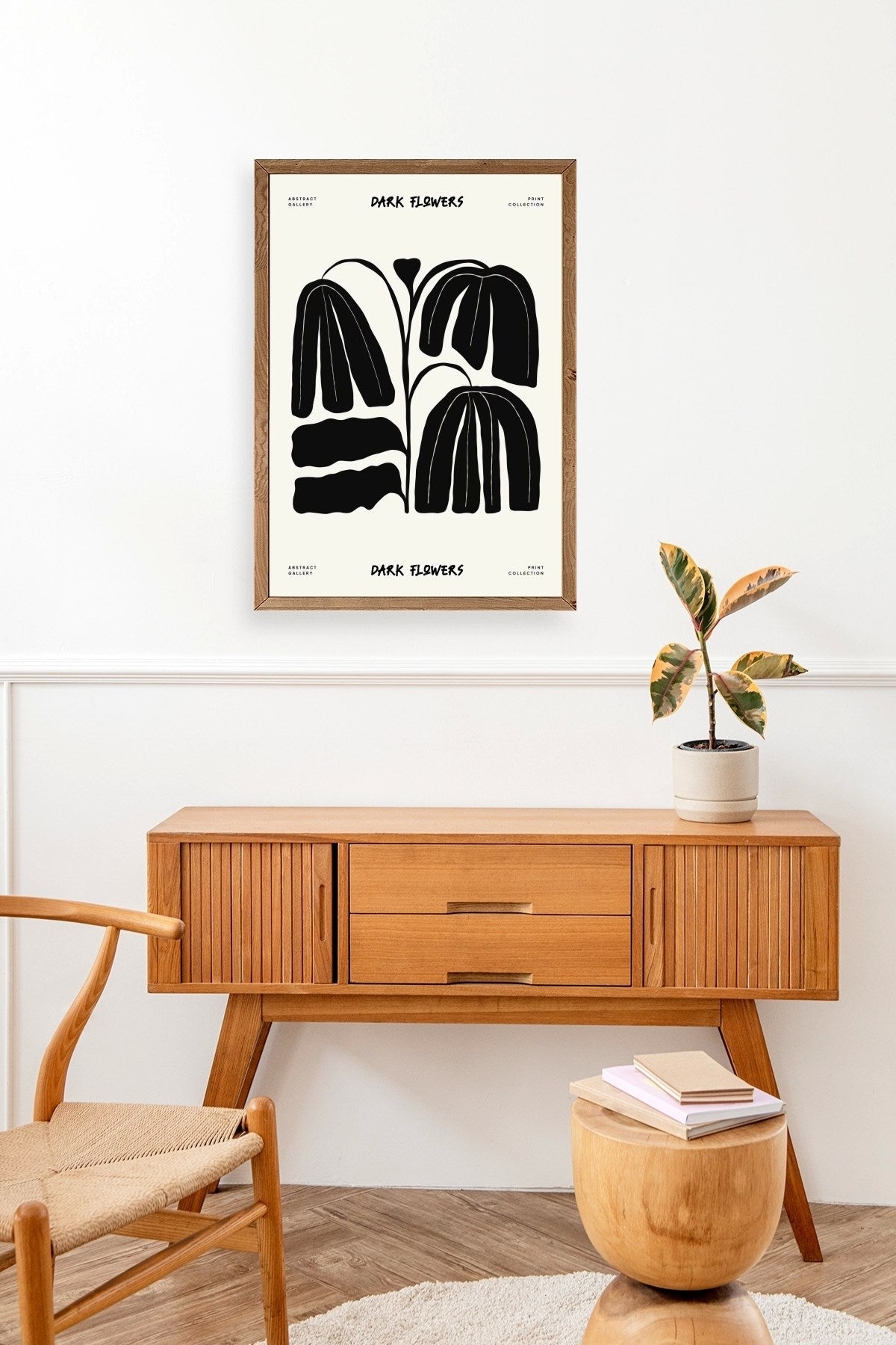 Çiçek Ahşap Çerçeveli Tablo 23 x 30