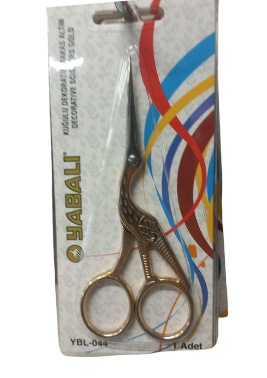 Nakış Makası Kuğulu Dekoratif Makas Altın YBL-044 Model 10