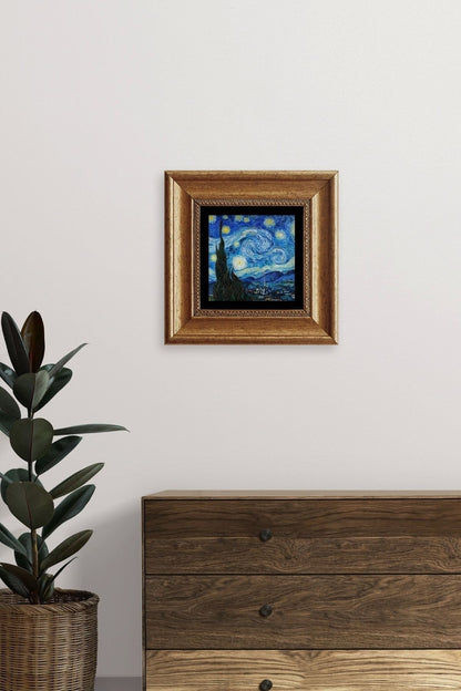 Van Gogh Çerçeveli Taş Tablo 20 cm