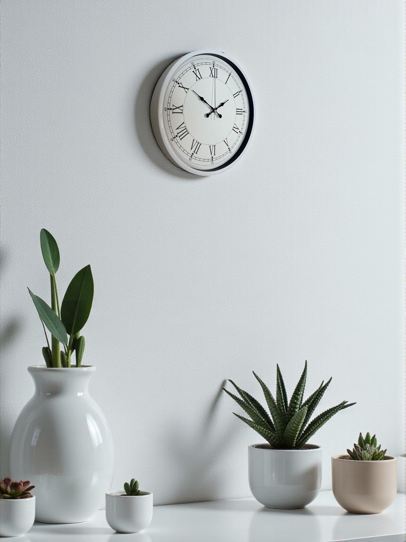 Zentime 36 Cm Beyaz Dekoratif Duvar Saati