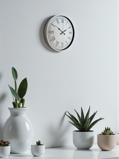 Zentime 36 Cm Beyaz Dekoratif Duvar Saati