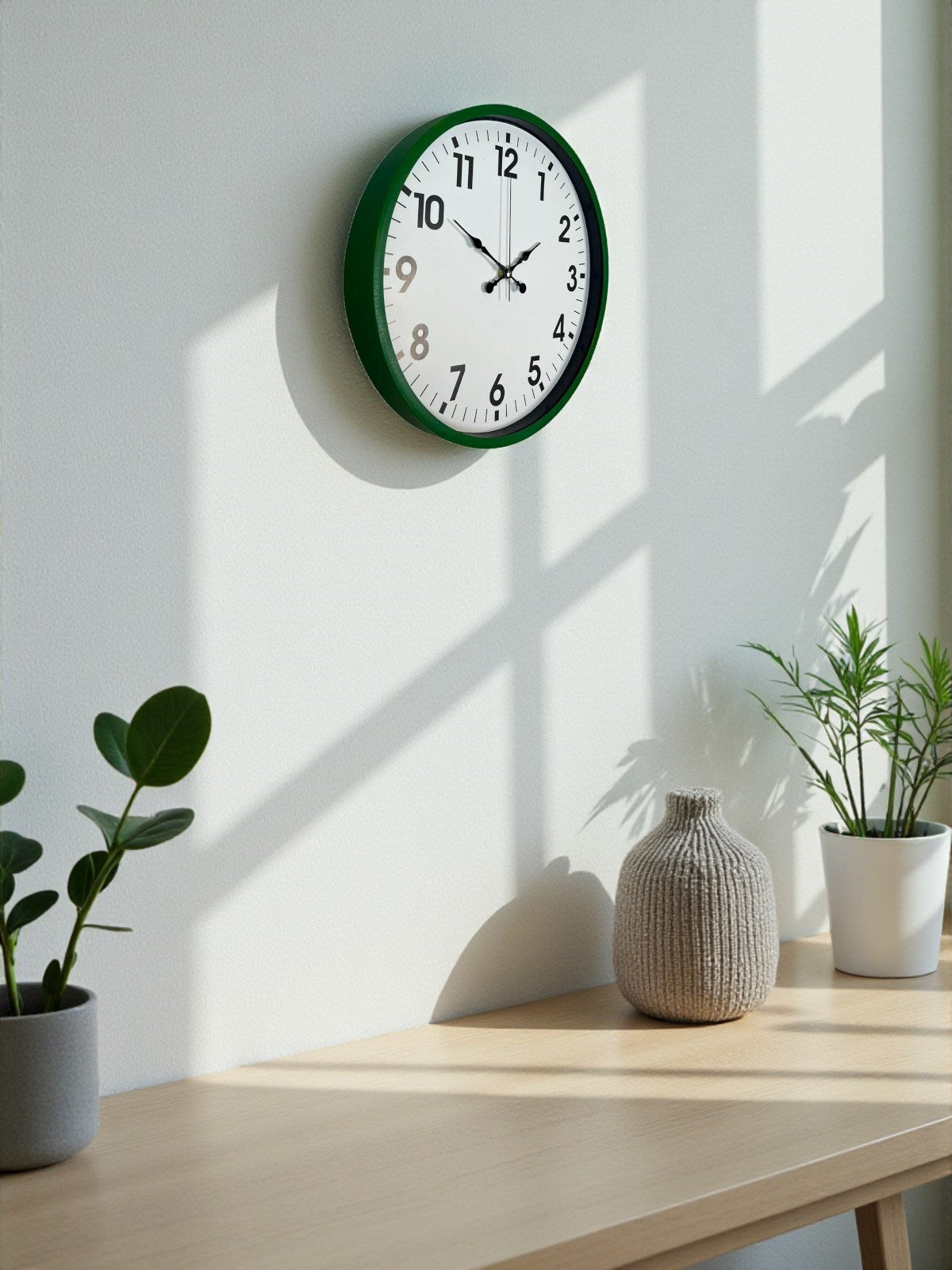 Zentime 36 Cm Yeşil Dekoratif Duvar Saati