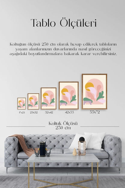 Modern Ahşap Çerçeveli Tablo 17 x 23