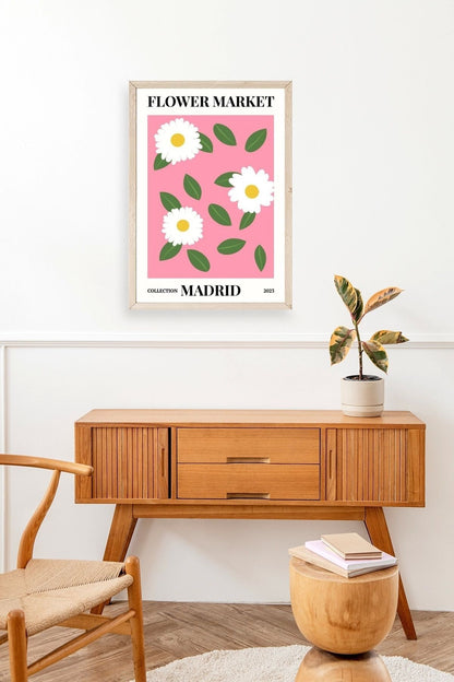 Çiçek Ahşap Çerçeveli Tablo 50 x 70