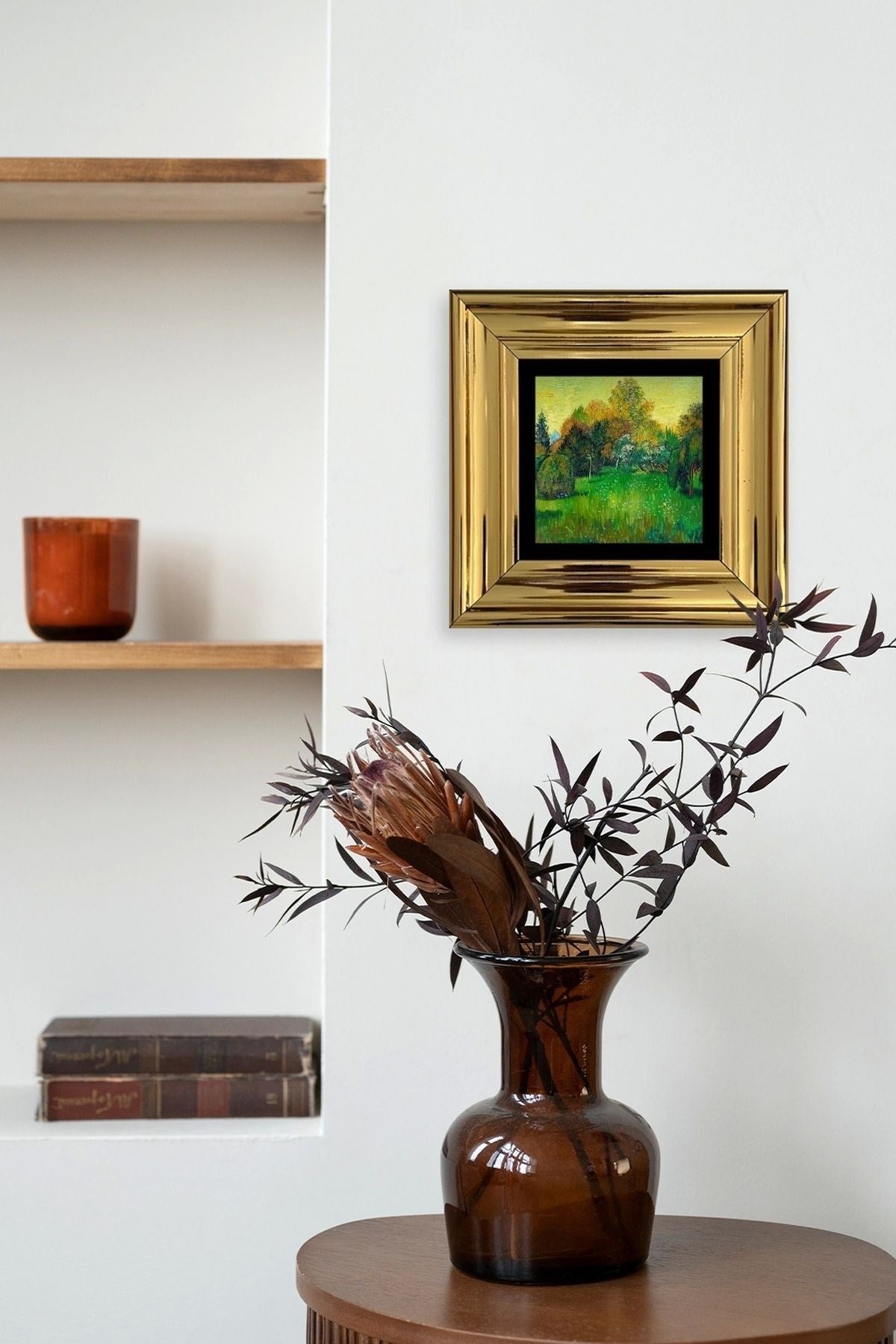 Van Gogh Çerçeveli Taş Tablo 20 cm