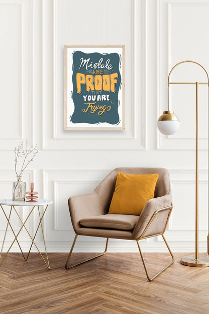 Motto Ahşap Çerçeveli Tablo 30 x 42