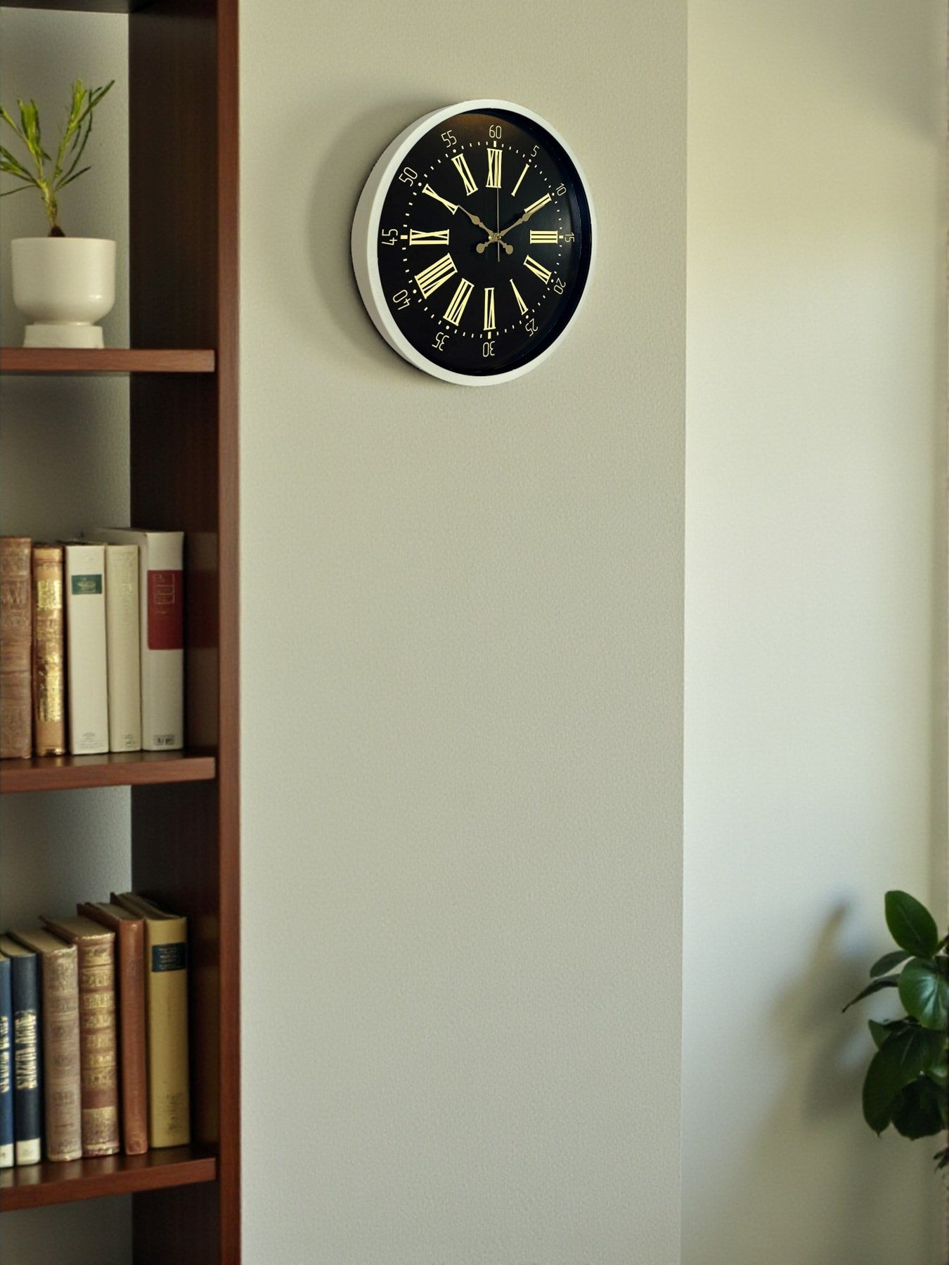 36 Cm Krem Dekoratif Duvar Saati