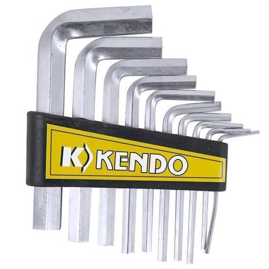 9 Parça Çelik Alyan Seti Kısa Düz Köşe Alyan Anahtar Takımı