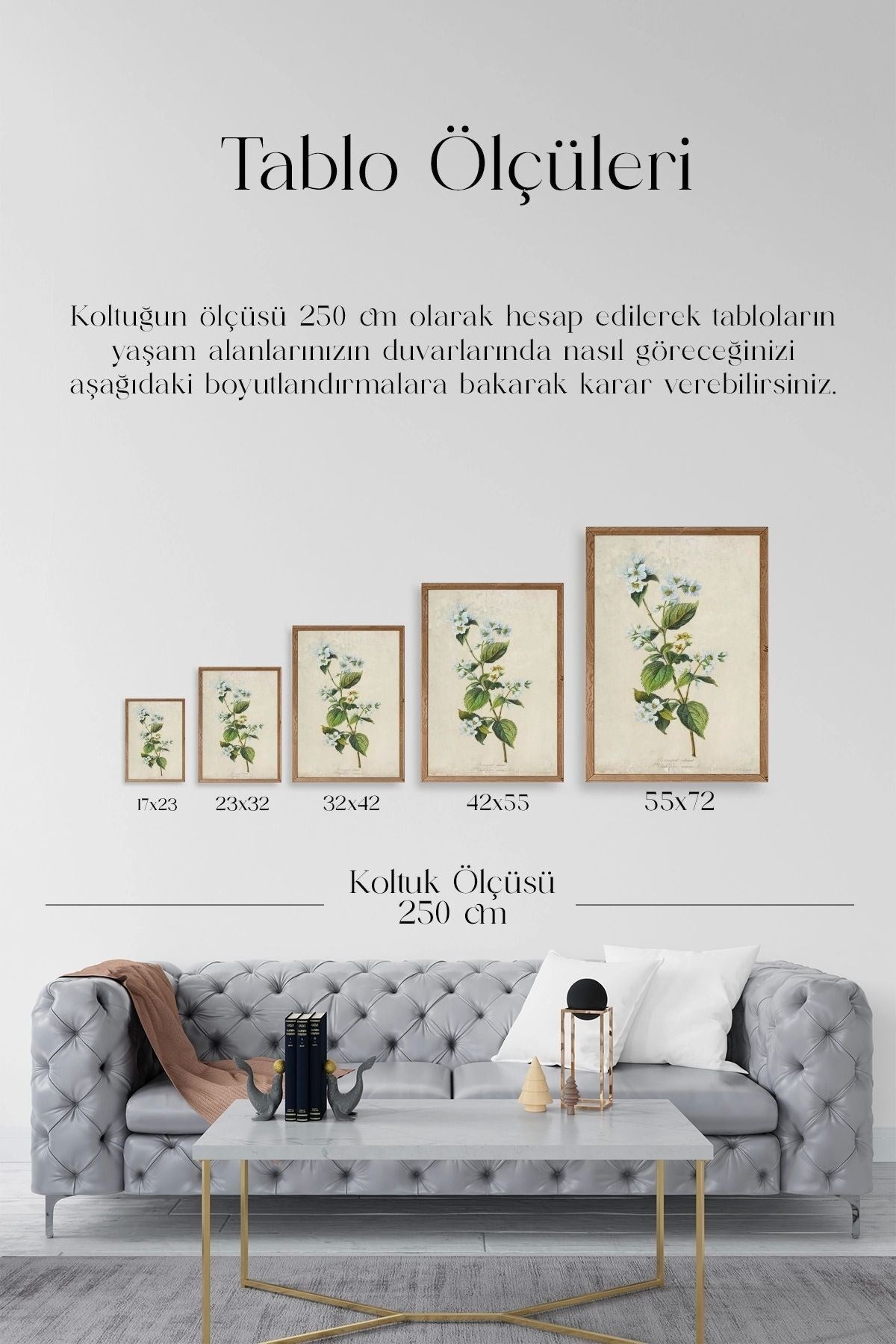 Çiçek Ahşap Çerçeveli Tablo 17 x 23
