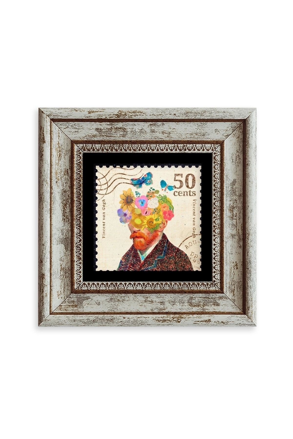 Van Gogh Çerçeveli Taş Tablo 20 cm