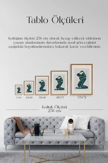 Modern Ahşap Çerçeveli Tablo 30 x 42
