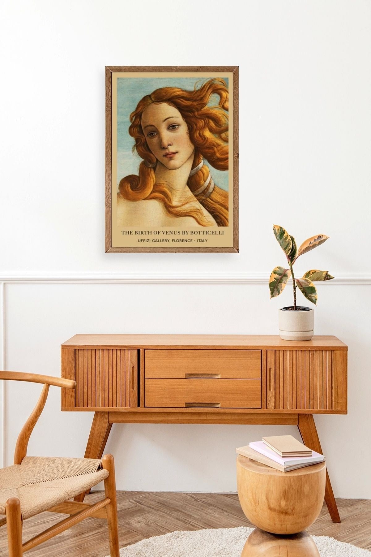 Kadın Ahşap Çerçeveli Tablo 17 x 23