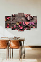 Love 5 Parçalı Mdf Tablo 60 x 100