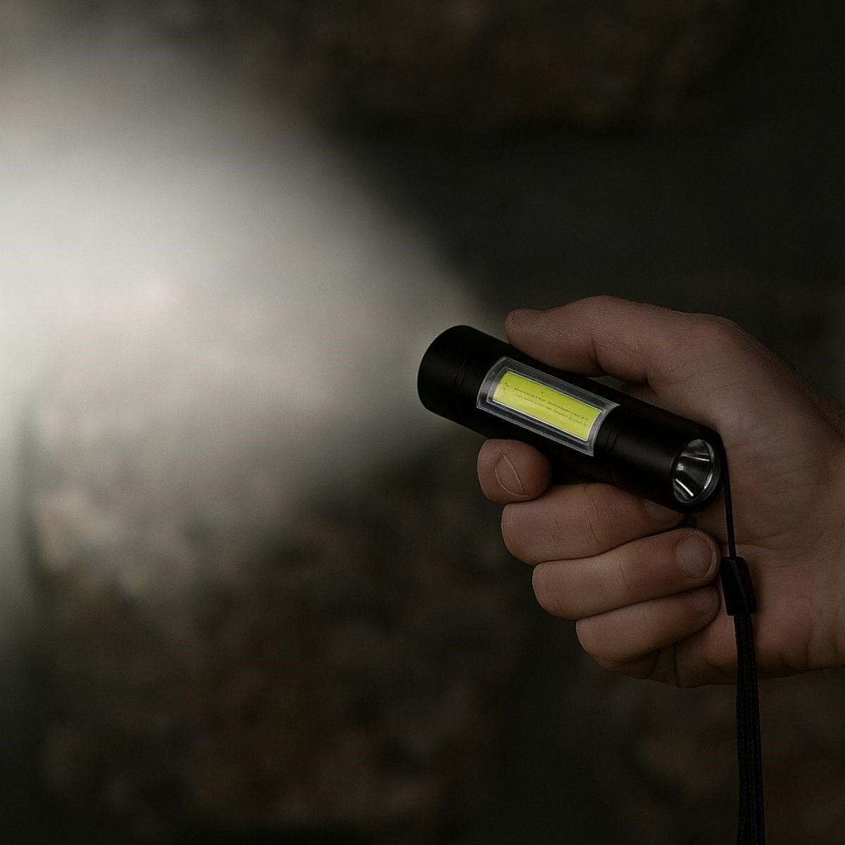 BUFFER® Kutulu Mini El Feneri – Taşınabilir LED Kamp ve Acil Durum El Lambası Plastik Gövde