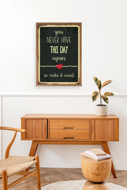 Motto Ahşap Çerçeveli Tablo 23 x 30