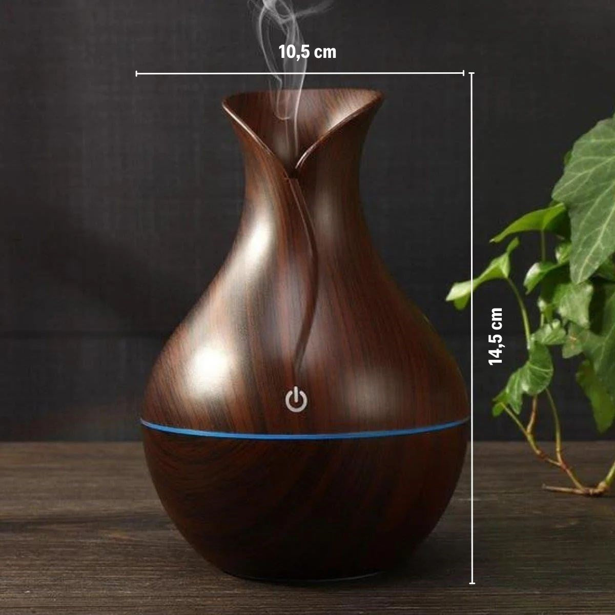 Damla Model Akasya Renk Hava Nemlendirici – Ultrasonik Soğuk Buhar Makinesi, LED Işıklı Masaüstü Oda Nemlendirici