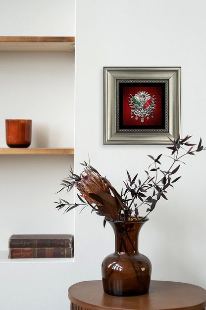 Osmanlı Tuğrası Çerçeveli Taş Tablo 20 cm