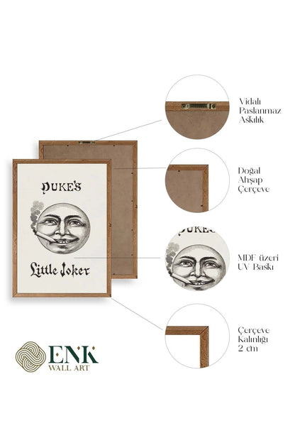 Duke's Little Joker Ahşap Çerçeveli Tablo 50 x 70