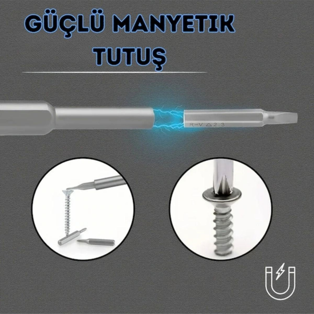 BUFFER® 25 Parça 24 farklı uçlu Mıknatıslı 25 in 1  Tornavida Seti
