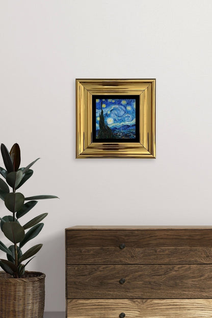 Van Gogh Çerçeveli Taş Tablo 20 cm