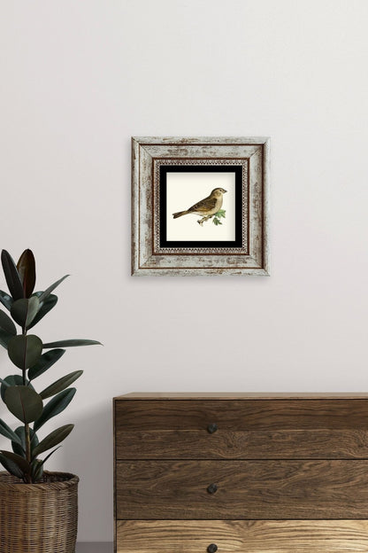 Serçe Çerçeveli Taş Tablo 20 cm