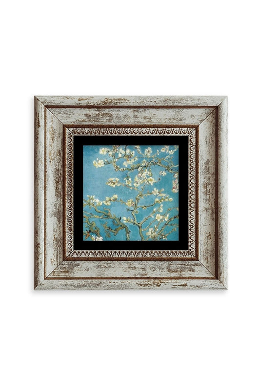 Bahar Çiçekleri Çerçeveli Taş Tablo 20 cm