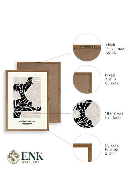 Çiçek Ahşap Çerçeveli Tablo 50 x 70