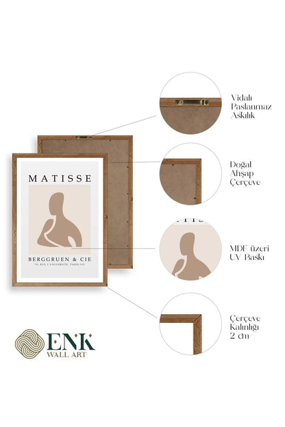 Modern Ahşap Çerçeveli Tablo 23 x 30