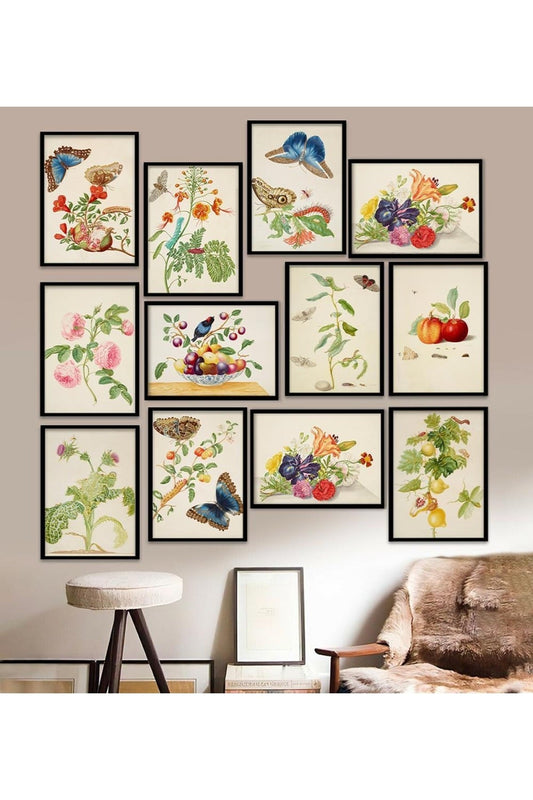 12 Parça Çerçeve Görünümlü Mdf Tablo Seti 15 x 20