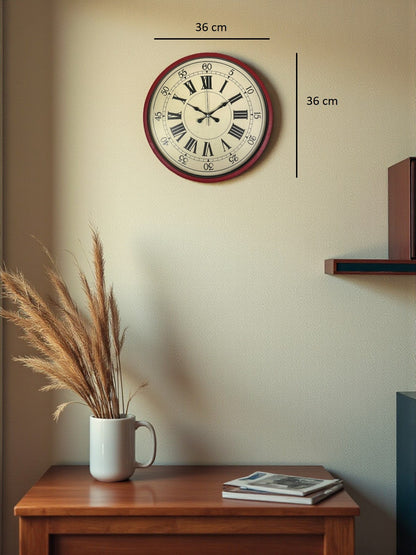 Zentime 36 Cm Kırmızı Dekoratif Duvar Saati
