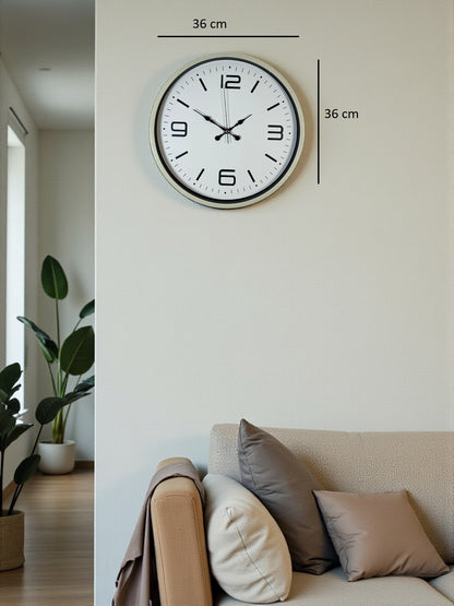 Zentime 36 Cm Krem Dekoratif Duvar Saati