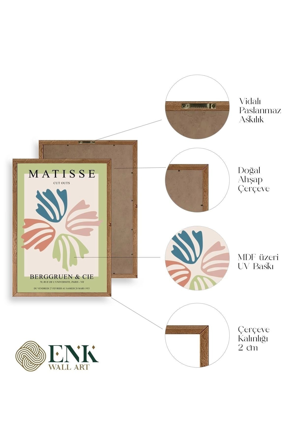 Matisse Ahşap Çerçeveli Tablo 30 x 42